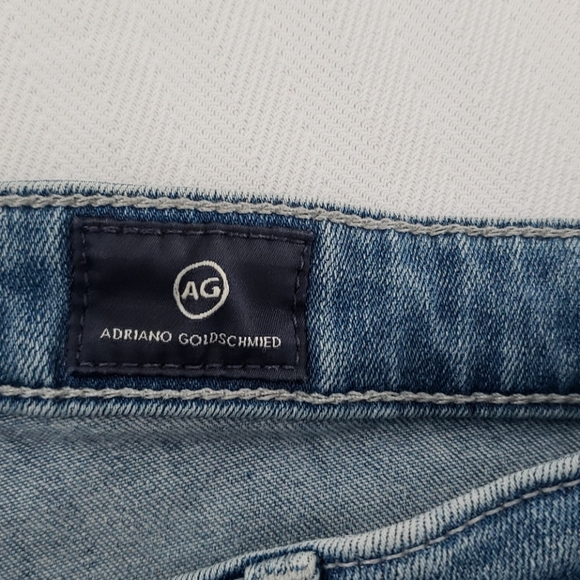 AG Adriano Goldschmied mid rise light wash Destroyed ankle jeans size 24 - Picture 4 of 7